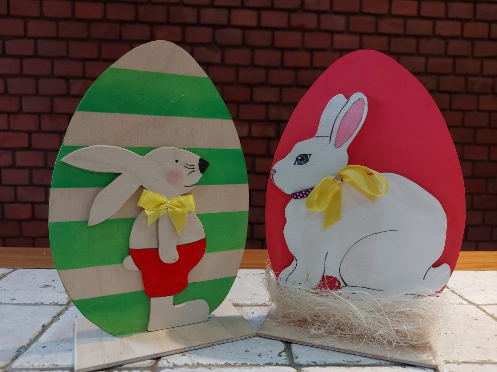 Figurki drewniane z motywem wielkanocnym