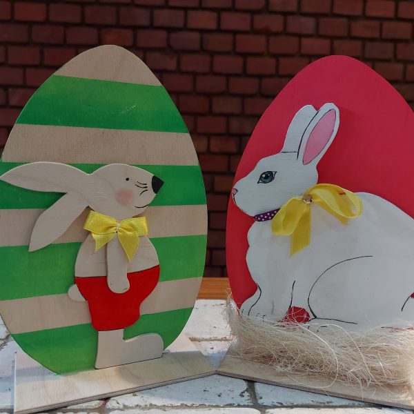 Figurki drewniane z motywem wielkanocnym